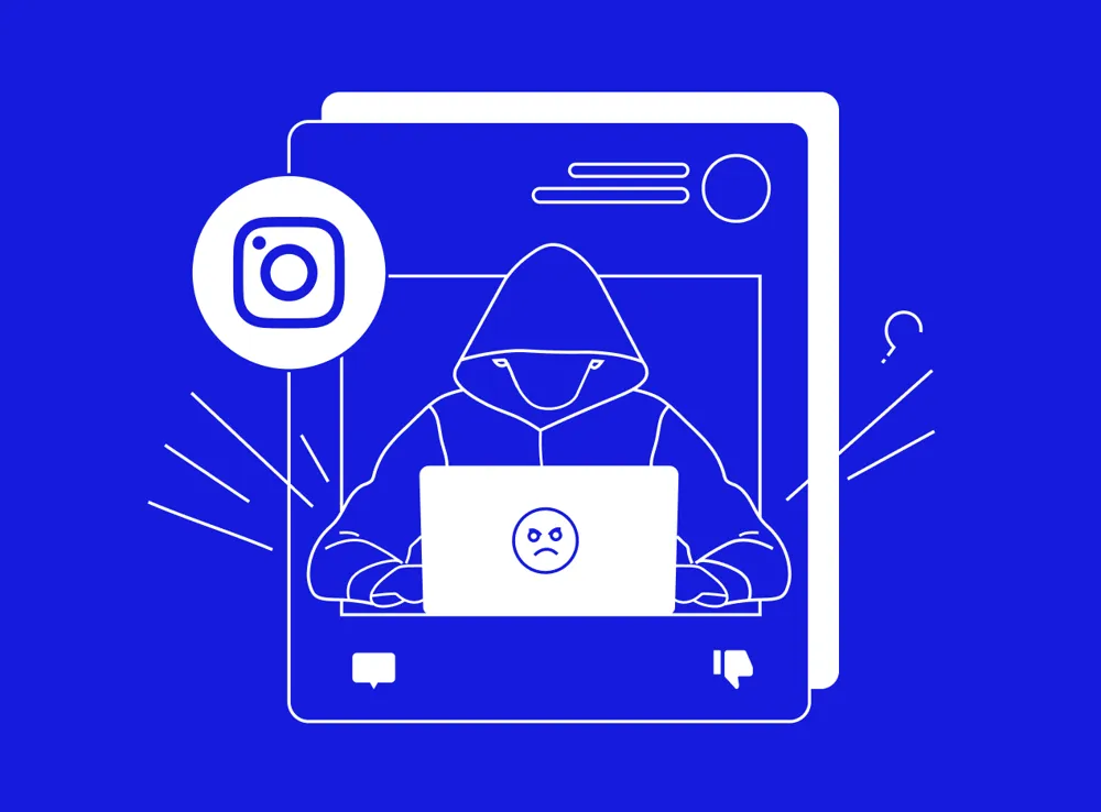 anmäl hackat konto instagram